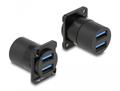DELOCK D-Type Module USB 3.2 Gen 1 Type-A 2 x female to 2 x female