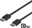 Inet DisplayPort cable 1.4, male to male, 3m, black