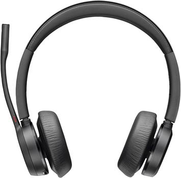 POLY Voyager 4320-M - Voyager 4300 UC series - Headset - On-Ear - Bluetooth - kabellos, kabelgebunden - USB-C - Schwarz - Zertifiziert für Microsoft Teams, Zoom Certified (77Z32AA)