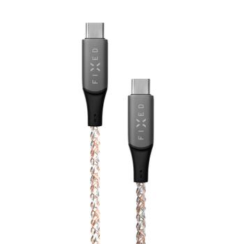 FIXED LED/ Gaming USB-C/C 60W cable 1.2m Multicolor (FIXDLED-CC-RA)