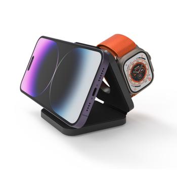 FIXED MagFlex 3in1 foldable wireless charger Black (FIXMFLE-GR)