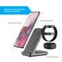 FIXED 3in1 Wireless Charging station for Samsung Black (FIXPOS-SA-BK)