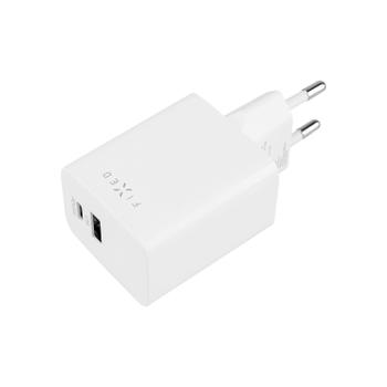 FIXED Super Hurtig Mini Hjemmeoplader 45W USB-C PD+USB-A (FIXC45M-CU-WH)