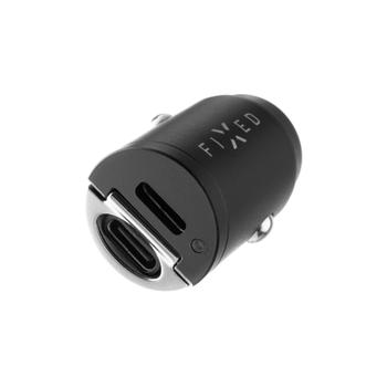 FIXED Super Fast Car Charger 30W 2xUSB-C/ USB-C Cable 1m (FIXCC30M-2CC-BK)