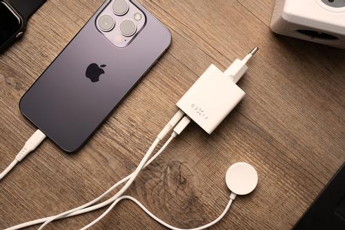 FIXED Super Hurtig Mini Hjemmeoplader 45W USB-C PD+USB-A (FIXC45M-CU-WH)