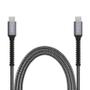 FIXED ARMOR 240W USB-C/C flettet kabel 2m Grå (FIXDA-CC2-GR)