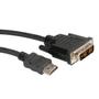ROLINE DVI Cable DVI(18+1)-HDMI. M/M. Black. 2.0m
