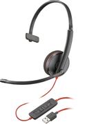 POLY Blackwire 3210 - Blackwire 3200 Series - Headset - On-Ear - kabelgebunden - USB-A - Schwarz - Skype-zertifiziert, Cisco Jabber Certified, Avaya Certified - Replaces Poly SKU 209744-101