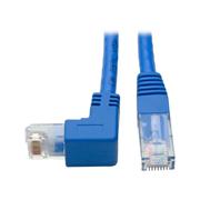 TRIPP LITE 3FT CAT6 BLUE 3 GIGABIT RIGHT ANGLE DOWN TO STRAIGHT PATCH CABLE