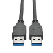 TRIPP LITE 6FT USB CABLE USB A TO USB A M/M USB 3.0 SUPERSPEED BLACK 5GBPS