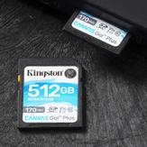 Kingston Canvas Go! Plus - flashminnekort - 512 GB - SDXC UHS-I (SDG3/512GB)