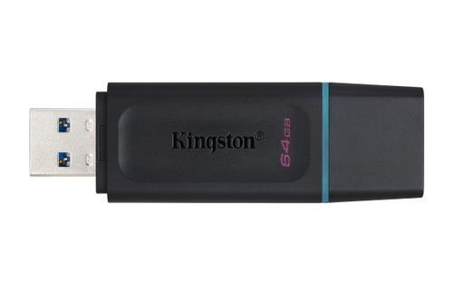 KINGSTON n DataTraveler Exodia - USB flash drive - 64 GB - USB 3.2 Gen 1 - black with teal (DTX/64GB)