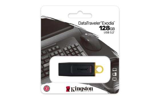KINGSTON 128GB DT EXODIA USB 3.2 GEN 1 (BLACK + YELLOW) (DTX/128GB)