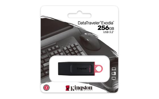 KINGSTON 256GB DT EXODIA USB 3.2 GEN 1 (BLACK + PINK) (DTX/256GB)