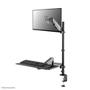 Neomounts by Newstar desk mounted sit-stand workstation Screen Keyboard & Mouse
