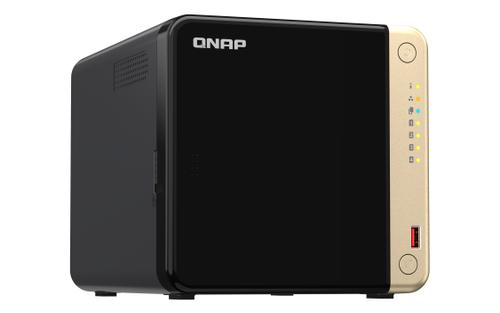 QNAP TS-464-4G 4-Bay desktop NAS Intel Celeron N5105/ N5095 quad-core 4GB DDR4 SODIMM RAM 2xDDR4 SODIMM slots max 16GB 4x3.5in/ 2.5in (TS-464-4G)