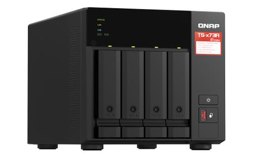 QNAP TS-473A-8G NAS AMD Ryzen Embedded V1500B 8GB SO-DIMM DDR4 4x 2.5/ 3.5inch SATA 6Gbps 2x M.2 2280 NVMe PCIe Gen3 x1 slots (TS-473A-8G)