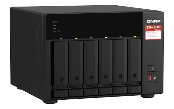 QNAP TS-673A - 2x 2.5GbE NAS-server 6x 2.5"/ 3.5",  2x M.2 2280, 10GbE-støtte (TS-673A-8G)
