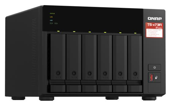 QNAP TS-673A - 2x 2.5GbE NAS-server 6x 2.5"/ 3.5",  2x M.2 2280, 10GbE-støtte (TS-673A-8G)