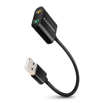 AXAGON ADA-12 USB 2.0 Stereo Audio Mini-Adapter 15 cm Kabellänge - Kabel - Audio/ Multimedia 2.0 Kanäle (ADA-12)