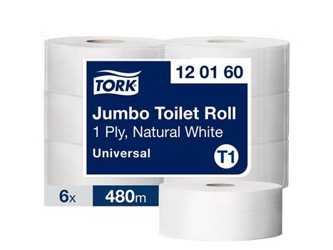 TORK Toalettpapir TORK Universal 1L T1 480m (120160*6)