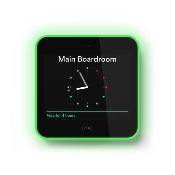 EVOKO Liso Room Manager, 8'' Roombooking display. PoE+, LAN, Wi-Fi, Wallmount (910.1969.900)