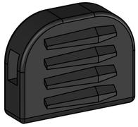 ERGONOMIC SOLUTIONS Rubberfriction pad, short 