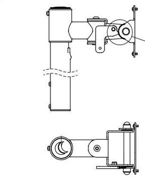 ERGONOMIC SOLUTIONS 370 mm Pole, 80 mm swing arm (CEPH001-02)