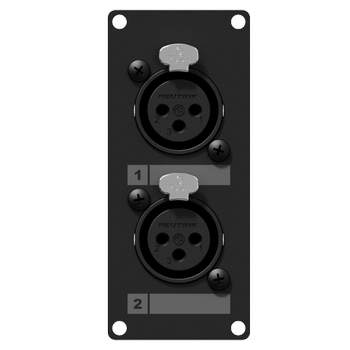 Caymon Casy 1 space with 2x XLR female 1 space with 2x xlr female to 3-pin (CASY125/B)