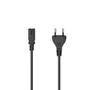 HAMA 3 Power Cable Black 1.5 M C7 