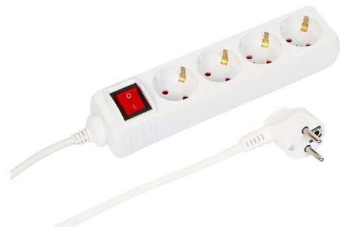MICROCONNECT 4-way Schuko Power Strip (MC-GRU00415WS)