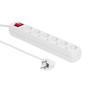 MICROCONNECT 6-WAY SCHUKO SOCKET 3M WHITE