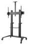 MANHATTAN TV &amp; Monitor Mount, Trolley Stand, 1 screen, Screen Sizes: 70-120&quot;, Black, VESA 200x200 to 1000x600mm, Max 140kg, Height adjustable 1250 to 1600mm, Camera and AV shelves, Aluminium, LFD, Life