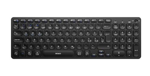 DELTACO Wireless dual-mode low-profile keyboard, 2.4G + BT5.0, black (TB-902)