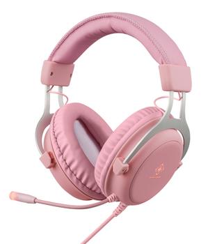 DELTACO GAMING PH85 headset, 57mm element, LED, pink (GAM-030-P)