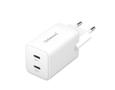 INTENSO Power Adapter W40CC GaN white 2x USB-C 40W