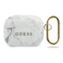GUESS AIRPODS CASE TPU SHINY MARBLE EFFECT - WHITE