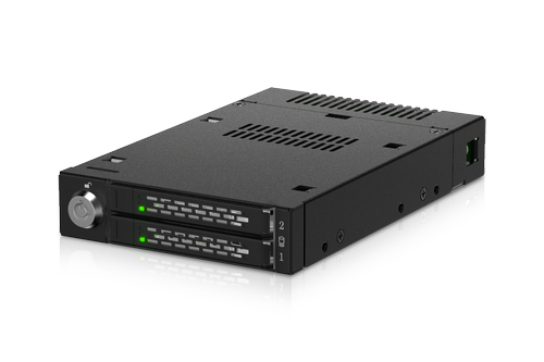 ICY DOCK 2x M.2 NVMe to 1x 3.5" bay mobile rack metal keylock SAS (MB834MK-B V2)