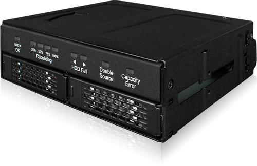 ICY DOCK 2x 2.5"SATA HDD/SSD RAID 1 in 1x 5.25" bay black (MB902SPR-B R1)