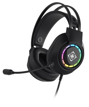 DELTACO DH220 USB stereo gaming headset, RGB, svart (GAM-168)