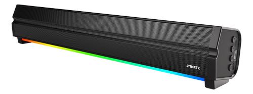 STREETZ SB100 Bluetooth Soundbar, RGB light, micro SD slot (SB100-BLK)