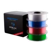 3D PRIMA EasyPrint PETG Pack - 1.75mm - Clear, Rose, Light Blue,Green