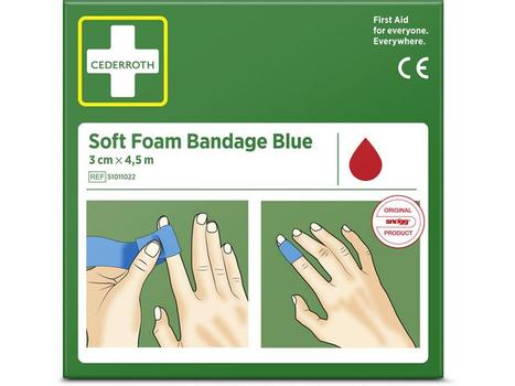 CEDEROTHS Cederroth Soft Foam Bandasje Blue 3 cm x 4,5m (51011022)