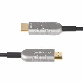 STARTECH 100ft 30.4m HDMI 2.1 Hybrid Active Optical Cable AOC CMP Plenum 8K60Hz Ultra High Speed HDMI 2.1/2.0 Cord (8K-A-100F-HDMI-CABLE)