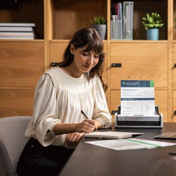 BROTHER ADS-1800W - dokumentskanner - bärbar - Wi-Fi(n), USB 2.0 (Host), USB-C 3.2 Gen 1 (ADS1800WUN1)