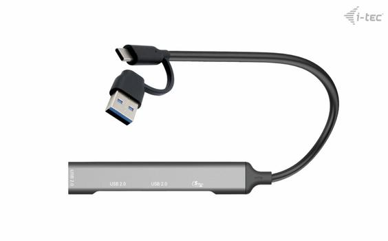 I-TEC USB-A/ USB-C 4 PORT HUB 1X USB-C 3.1+3X USB 2.0 PERP (CAHUBMETALMINI4)