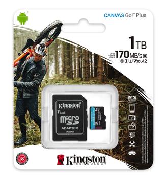 KINGSTON 1TB MICROSDXC CANVAS GO PLUS 170R A2 U3 V30 CARD + ADP (SDCG3/1TB)