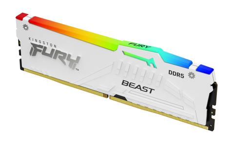 KINGSTON 16GB 6000MT/s DDR5 CL36 DIMM FURY Beast White RGB EXPO (KF560C36BWE2A-16)