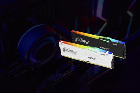KINGSTON 32GB 6000MT/s DDR5 CL30 DIMM (Kitof2) FURY Beast White RGB (KF560C30BWEAK2-32)