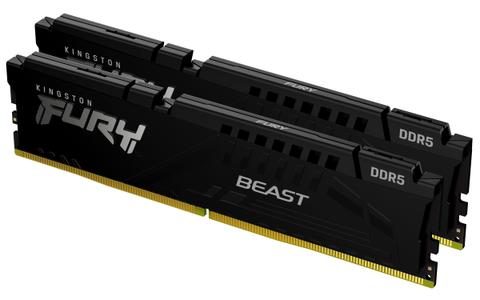 KINGSTON 32GB 6400MT/s DDR5 CL32 DIMM (Kit of 2) FURY Beast Black EXP (KF564C32BBEK2-32)
